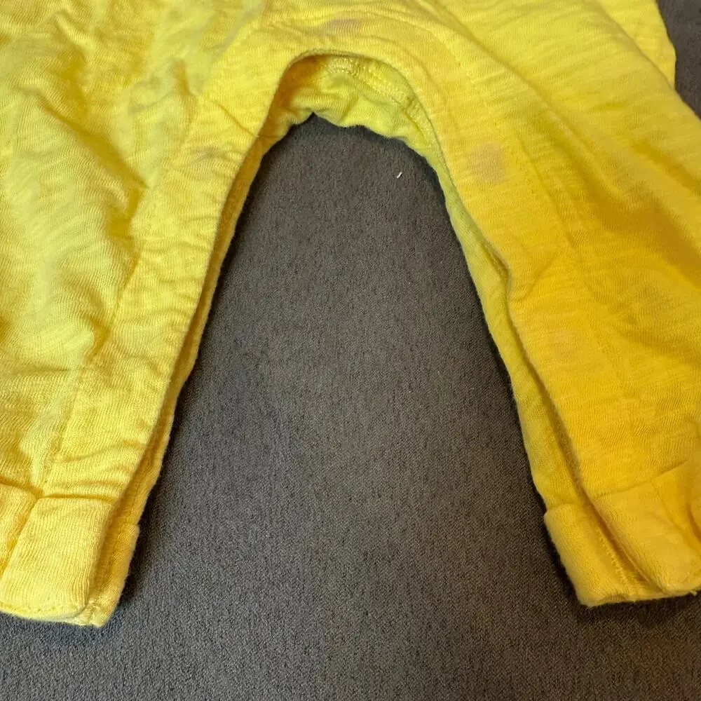 Old Navy Yellow Henley Romper Jumpsuit One Piece Outfit Baby Boys 3-6 Months